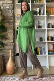  Big Softie Super Slant Knit Jumper Olive Zing /8=